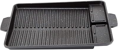 Poêle à frire en aluminium gxbpy réversible, noire réversible, poêle noire avec doubles