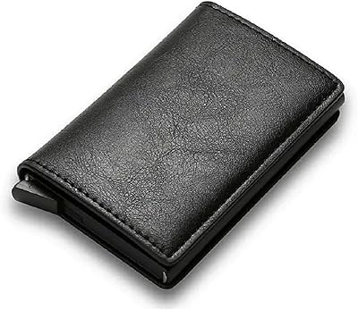 Porte-cartes de crédit bloquant les rfid, portefeuille fin antivol pouvant contenir jusqu'à 7