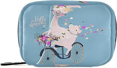 Étui à pilules en forme d'animal mignon en alpaga, vélo, sacs à pilules