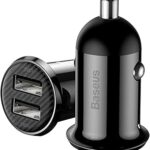 Chargeur de voiture rapide baseus green pro avec double port usb 4,8a