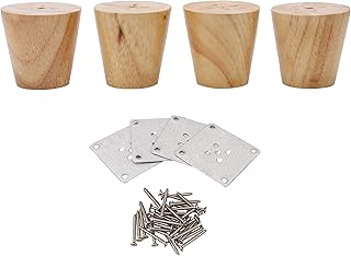 Pieds de meubles en bois pour armoires et canapés, taille 2 pouces, 4