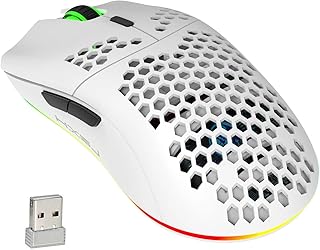 Souris de jeu sans fil hxsj t66 rgb 2,4g avec éclairage rvb