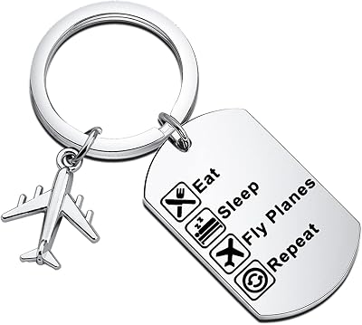 Gzrlyf porte-clés d'avion porte-clés de pilote cadeaux d'aviation pour les pilotes manger des avions endormis voler répéter chien porte-clés cadeaux de pilote. DIAYTAR COTE D'IVOIRE est une boutique en ligne qui propose une large gamme de produits pour répondre aux besoins de tous les consommateurs. La boutique propose des produits de qualité à des prix abordables, ce qui en fait une option attrayante pour les clients qui cherchent à économiser de l'argent sans compromettre la qualité. La boutique propose également des services de livraison rapides et fiables pour que les clients puissent recevoir leurs commandes le plus vite possible.
