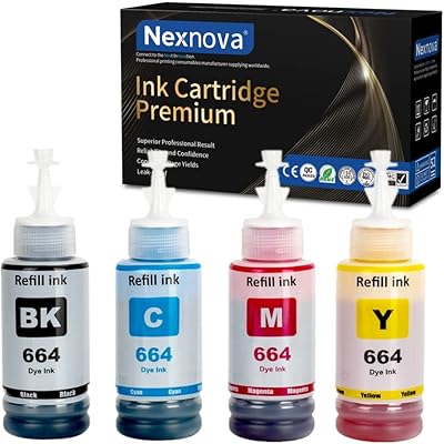 Jeu d'encres nex nova® 664 pour epson ecotank l210 l220 l300 l355 l365 l555 l1300. La boutique en ligne DIAYTAR COTE D'IVOIRE propose des produits pour tous les âges et tous les goûts. Elle est équipée d'un système de paiement sécurisé pour protéger les transactions des clients.