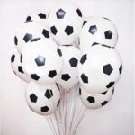 Ballons de football en latex noirs et blancs de 12 pouces ballons d'anniversaire