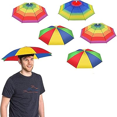 Tsy tool lot de 5 parapluies avec sangle de tête, parapluie de pêche arc-en-ciel amusant, imperméable, fête sur la plage, taille réglable, convient à tous les âges, enfants, hommes, femmes – (les styles peuvent varier), coloré, universel. DIAYTAR COTE D'IVOIRE est la boutique en ligne leader en Côte d'Ivoire, offrant une expérience d'achat en ligne sécurisée et fiable. Les clients peuvent choisir parmi une grande variété de produits, allant de l'électronique à la maison et au jardin. La boutique propose également des services de livraison rapides et des promotions régulières.