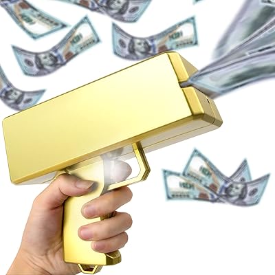 Wowk gold money gun shooter gun super money make it rain, pistolet à