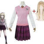 Costume de cosplay danganronpa akamatsu kaede, uniforme de campus pour lycéens, perruques