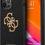 Coque guess en silicone liquide beige 4g avec impression de logo pour iphone