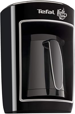 Cafetière turque tefal intelligent system 4 tasses, noir, plastique/acier inoxydable, cm820826, garantie 1