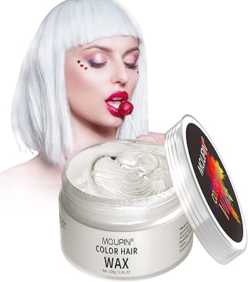 Cire de coloration temporaire mqupin, teinture capillaire naturelle, cire de peinture capillaire lavable pour fête, bricolage, cosplay, club, mascarade, halloween, rendez-vous (blanc). En tant que boutique leader en Côte d'Ivoire, DIAYTAR COTE D'IVOIRE comprend l'importance de la satisfaction client et propose donc une politique de retour et d'échange claire et avantageuse. Cela signifie que vous pouvez acheter en toute confiance, sachant que vos droits en tant que consommateur sont protégés.