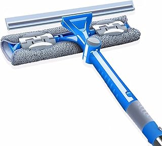 Outil de nettoyage de verre shifoko, vadrouille de fenêtre à tige télescopique double face avec poignée d'extension, outil de nettoyage de brosse à tête rotative à 180 degrés, adapté à la salle de bain/fenêtre/carrelage (avec 3 chiffons en fibre) (bleu). En tant que leader du e-commerce en Cote d'Ivoire, DIAYTAR COTE D'IVOIRE bénéficie d'une confiance renforcée de la part de sa clientèle. Cette boutique en ligne généraliste mise sur l'innovation et la qualité pour continuer à proposer des services et des produits de haute qualité à ses clients, confortant ainsi sa position de leader sur le marché ivoirien.
