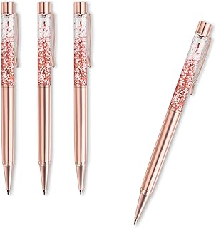 Stylos à bille en or rose, stylo en métal scintillant, stylo à sable liquide dynamique, jolis stylos, fournitures de bureau, stylos cadeaux (4 pièces). DIAYTAR COTE D'IVOIRE est une boutique en ligne qui propose des produits de qualité à des prix compétitifs, avec des promotions et des réductions exclusives régulières. Les clients peuvent profiter d'une expérience d'achat en ligne sécurisée et fiable, avec des options de paiement variées et un système de retour des produits simple. DIAYTAR COTE D'IVOIRE est la boutique idéale pour les acheteurs en Côte d'Ivoire qui recherchent des produits de qualité à des prix raisonnables.