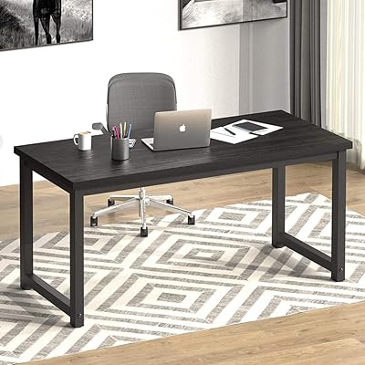 Bureau d'ordinateur domestique de 120 cm avec pieds extra solides, table d'ordinateur, bureau