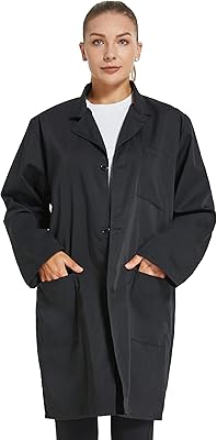 Blouse de laboratoire professionnelle à manches longues pour femmes et hommes, blanche, unisexe