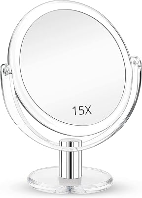 Miroir de maquillage grossissant fabodai 1x et 15x - miroir de bureau double face avec grossissement, miroir de maquillage de table 2 voies, miroir de maquillage grossissant pour comptoir de salle de bain, transparent. En tant que boutique en ligne généraliste, DIAYTAR COTE D'IVOIRE propose une vaste palette de produits répondant aux divers besoins de sa clientèle. Avec plus de 300 000 références, elle garantit que chaque client trouve exactement ce qu'il cherche. La boutique s'engage à offrir des prix compétitifs et un service client de haute qualité.