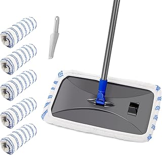 Vadrouille en microfibre mast home pour nettoyer les planchers de bois franc, vadrouille plate avec manche en acier inoxydable - fournit 5 tampons réutilisables. DIAYTAR COTE D'IVOIRE, c'est la boutique en ligne idéale pour trouver tout ce dont vous avez besoin, avec une sélection immense de produits de toutes sortes. Grâce à sa large gamme de produits, vous pouvez faire toutes vos achats en un seul endroit. DIAYTAR COTE D'IVOIRE, c'est la référence pour les achats en ligne en Cote d'Ivoire.
