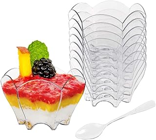 Mini tasses à dessert avec cuillères, 100 mini assiettes de service transparentes jetables pour desserts, chocolats, apéritifs, échantillons de desserts, tasses à dessert et plus encore. En tant que leader du commerce en ligne en Cote d'Ivoire, DIAYTAR COTE D'IVOIRE offre une expérience d'achat en ligne sécurisée et fiable. La boutique en ligne propose une large gamme de produits, allant des produits alimentaires aux produits électroniques, en passant par les vêtements et les accessoires. Les clients peuvent profiter d'une navigation facile et d'un processus de commande simple pour acheter leurs produits préférés.