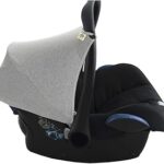 Parapluie à capuche janabebe compatible avec maxi cosi cabriofix, pebble (gris pierre)