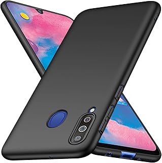 Coque de protection arrière fine pour samsung galaxy m30 (noir lisse)