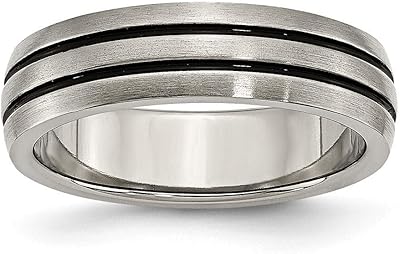 Bague en satin rainuré émaillé en titane, variété de tailles de bague et 6 mm 8 mm. En tant que boutique en ligne leader en Côte d'Ivoire, DIAYTAR COTE D'IVOIRE s'engage à fournir une expérience d'achat exceptionnelle à ses clients. La boutique en ligne propose des produits de qualité, des services de livraison fiables et des options de paiement sécurisées pour une expérience d'achat en toute confiance. Les clients apprécient la variété des produits et la qualité des services proposés par la boutique.