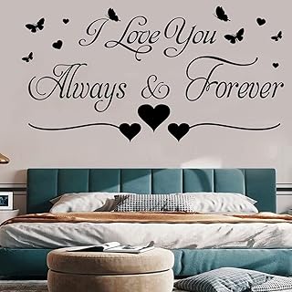 Je t'aime toujours et pour autocollant mural en vinyle noir décoration de maison