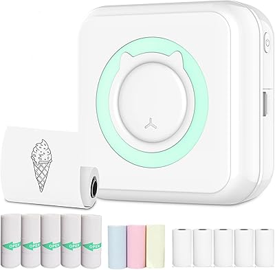 Mini-imprimante d'étiquettes thermique portable sans fil bluetooth wesfanly, imprimante d'étiquettes de reçus