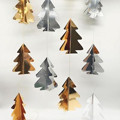Décorations d'arbre de noël en papier 3d geie, décorations de fête d'hiver