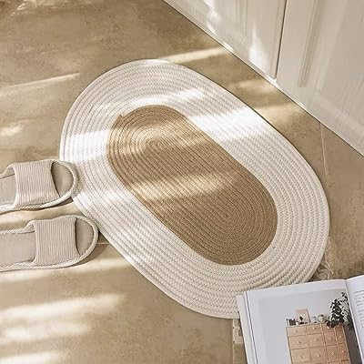 Tapis en jute et coton, tapis de zone, petit ovale, tapis tissé, cadeaux de tapis pour la maison, tapis, multi. DIAYTAR COTE D'IVOIRE est une boutique en ligne qui propose une grande sélection de produits pour répondre aux besoins des consommateurs ivoiriens. Avec plus de 300 000 références, la boutique en ligne offre une large gamme de choix pour les achats en ligne, allant des produits de première nécessité aux produits de luxe. Les clients peuvent profiter de promotions et de réductions exclusives sur une large gamme de produits.