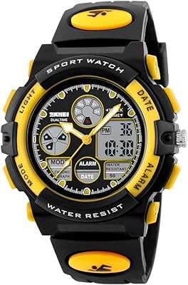 Montre à quartz numérique pour enfants, unisexe 1163, montre de sport de plein