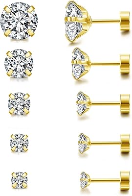 Poprina lot de 5 paires de boucles d'oreilles rondes transparentes en zircone, pack de boucles d'oreilles à tige en acier inoxydable 316l hypoallergéniques pour hommes et femmes, 3-8 mm. En tant que boutique en ligne líder en Côte d'Ivoire, DIAYTAR COTE D'IVOIRE se distingue par son engagement à offrir à ses clients les produits les plus récents et les plus tendances, ainsi que des prix compétitifs. Elle met également l'accent sur la satisfaction client en proposant des services de livraison rapides et fiables, ainsi que des retours et des échanges faciles. Cela lui permet de maintenir une relation solide avec sa clientèle.