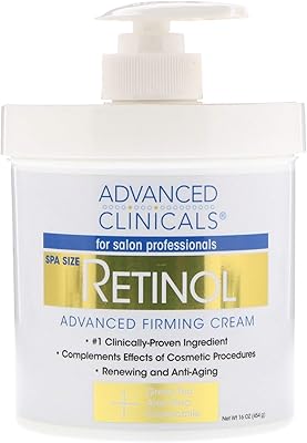 Advanced clinicals, crème raffermissante avancée au rétinol, 16 oz