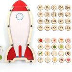 Jouets éducatifs dota montessori ensemble d'apprentissage des chiffres et de l'alphabet en bois