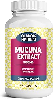 Oladole natural mucuna, capicachu à base d'herbes biologiques, booster de dopamine, 1000 mg
