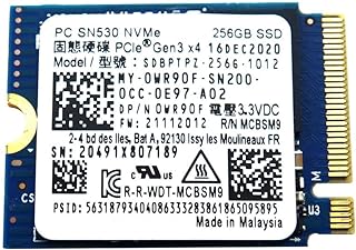 Ssd sn530 256 go m.2 2230 nvme pcie 3ème génération x4 sdbptpz-256g-1012 pièces