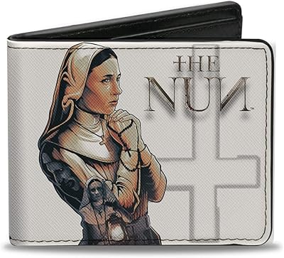 Portefeuille à deux volets pour hommes la nonne, 4,0\" x 3,5\", la nonne