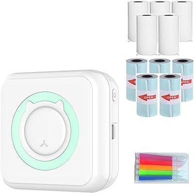 Mini imprimante thermique de poche bluetooth sans fil portable compatible avec android