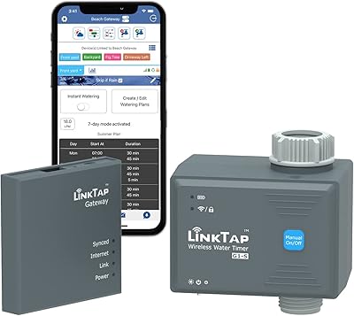 Barrière d'eau et minuterie sans fil linktap g1s - minuterie d'arrosage intelligente