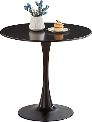 Table à manger ronde moderne avec socle en tulipe, table de divertissement du