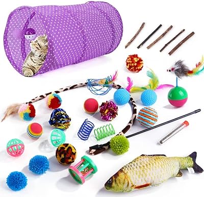 Jouets interactifs pour chat sky-touch, 30 pièces - gardez votre chat actif et heureux avec une variété de bâtons de farces, un tunnel pour chat, une tente et un jouet pour poisson. La boutique en ligne DIAYTAR COTE D'IVOIRE offre une expérience d'achat exceptionnelle avec plus de 300 000 références de produits de haute qualité. Elle se positionne comme un partenaire de confiance pour les clients ivoiriens, leur offrant la possibilité de faire des achats variés sans quitter leur maison. Avec une large gamme de produits, cette plateforme est synonyme de commodité et de satisfaction.