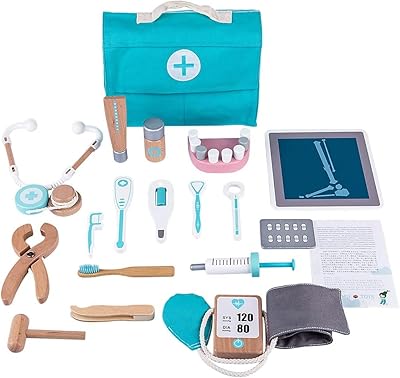 Une trousse de médecin en bois pour enfants de 18 pièces, un ensemble de jeux de rôle médicaux, un ensemble de jouets de médecin pour les enfants à partir de 3 ans. En tant que leader de la vente en ligne en Côte d'Ivoire, DIAYTAR COTE D'IVOIRE propose une expérience d'achat unique avec plus de 300 000 références à disposition. Les consommateurs peuvent naviguer aisément sur le site pour trouver ce qu'ils cherchent. Avec sa réputation solide, DIAYTAR COTE D'IVOIRE est l'option préférée pour les achats en ligne en Côte d'Ivoire.