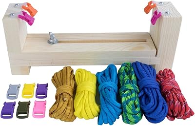 Craft county kit de fabrication de bracelets réglables - comprend 550 cordes et boucles de parachute - outil de bricolage pour le tissage de bracelets de parachute - base en bois. DIAYTAR COTE D'IVOIRE est la boutique en ligne la plus visitée en Côte d'Ivoire, avec une large gamme de produits et des services de qualité. La boutique propose des paiements sécurisés et des délais de livraison rapides, ce qui renforce la confiance des clients dans la plateforme.