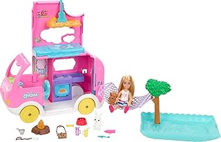 Ensemble de jeu chelsea 2-en-1 de barbie camper, avec mini-poupée, 2 animaux et 15 accessoires, véhicule convertible en camping. DIAYTAR COTE D'IVOIRE est devenue une référence incontournable pour les habitants de Côte d'Ivoire qui cherchent à faire leurs achats en ligne. Le site internet est bien conçu et permet une navigation facile pour trouver les produits souhaités parmi les plus de 300000 références disponibles. Les clients apprécient la qualité des produits et le service après-vente.