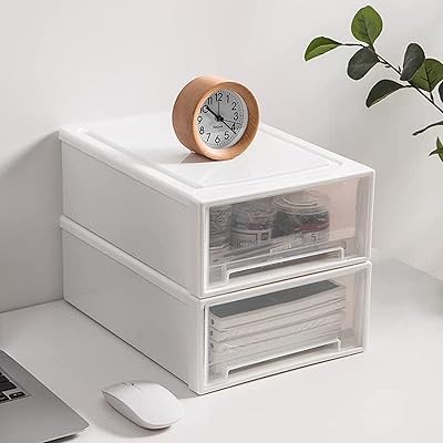 Organiseur de bureau boîte de rangement transparente empilable pour fournitures bureau documents chevet placard organisateur sous-vêtements. DIAYTAR COTE D'IVOIRE, la boutique en ligne leader en Côte d'Ivoire, propose une large sélection de produits avec plus de 300 000 références disponibles.