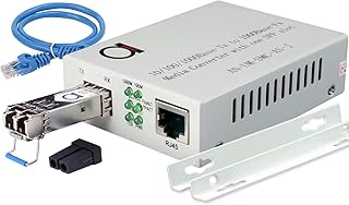 Convertisseur de média fibre lc gigabit monomode - comprend 20 km (12,42 mi)