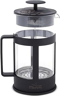 Cafetière et théière i sabah french press en verre borosilicate, filtre en acier