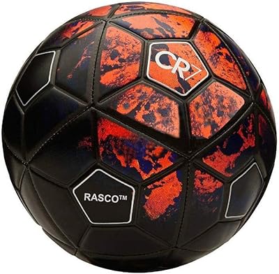 Ballon de football rasco cr7 en pvc, rouge (taille 5)