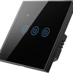 Un mini interrupteur mural tactile wifi intelligent de tuya, 170-240v avec alexa