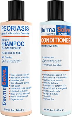 Shampooing et après-shampooing dermasolve pour le cuir chevelu, le psoriasis et les pellicules
