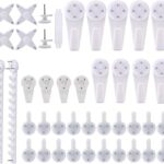 Sinenco 84 pièces crochets muraux sans rinçage, ensemble de crochets de suspension invisibles